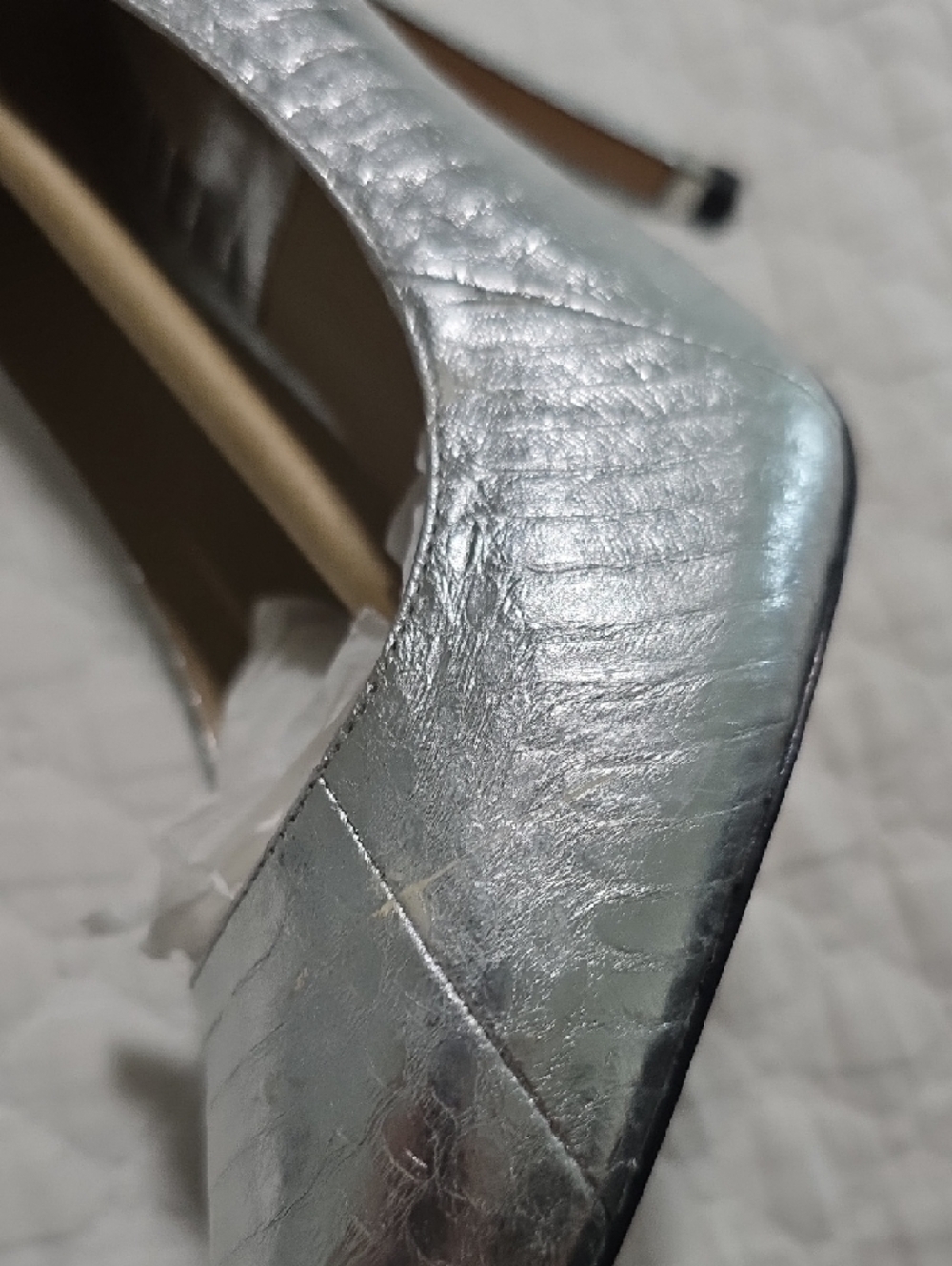 Michael Kors Metallic Silver Pointed Toe Pumps - Picture 9 of 12